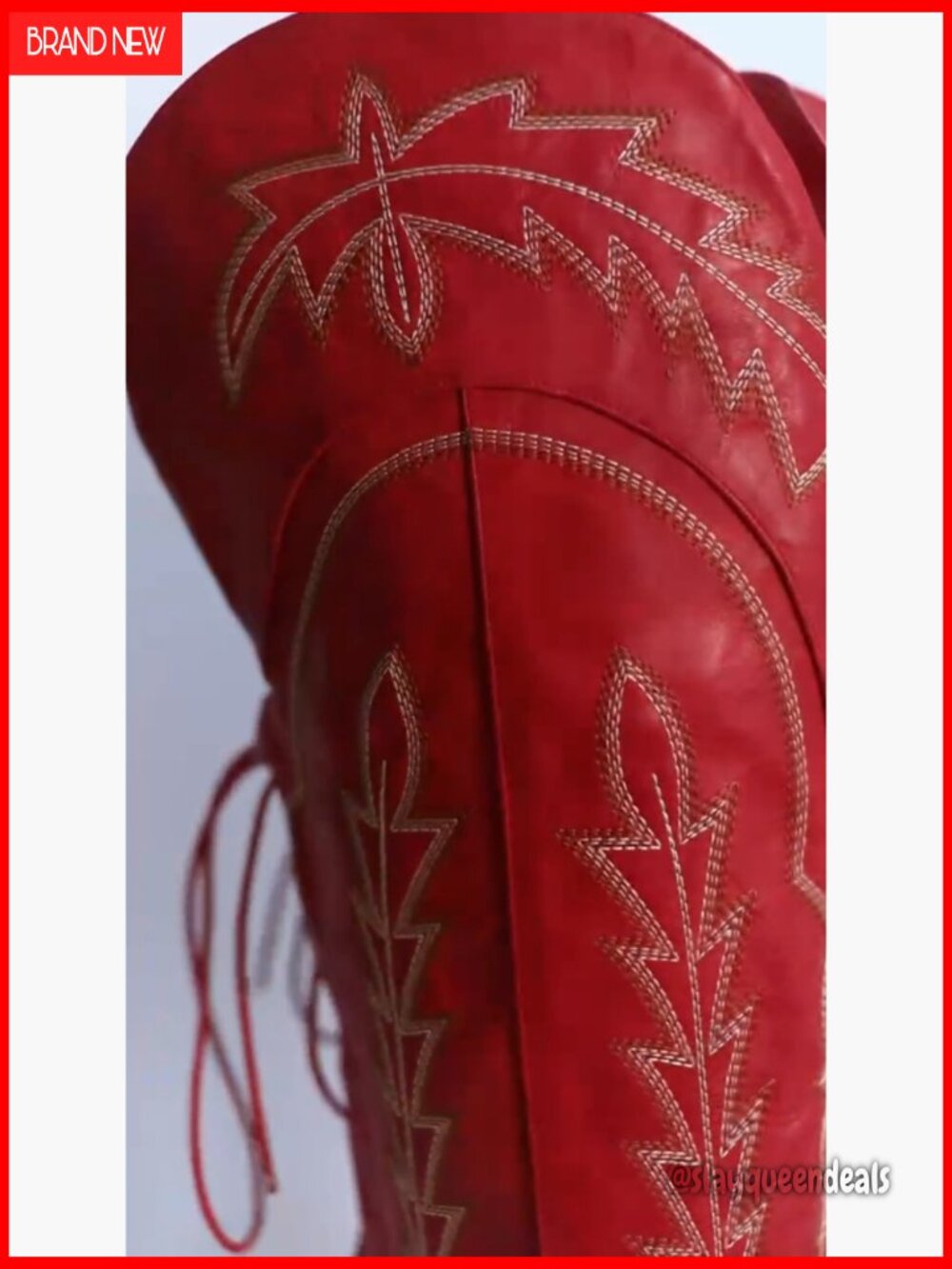 Thigh High Cowboy Boots Wide Calf Western Embroidered Over Knee - Picture 7 of 7
